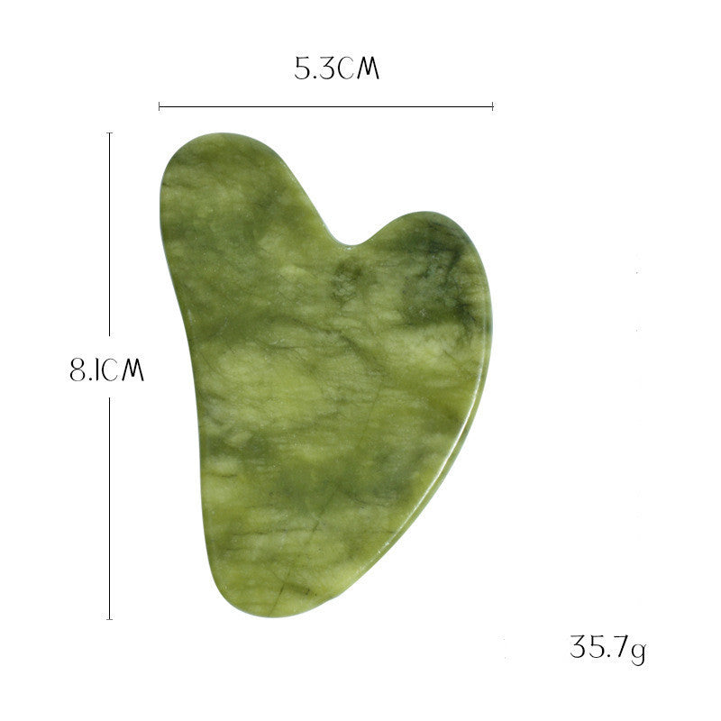 Pink and Green Phoenix Jade Gua Sha Massage Board Face Care