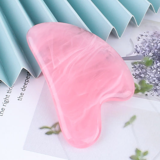 Pink and Green Phoenix Jade Gua Sha Massage Board Face Care